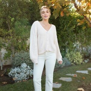 Carly Jean Honey Cardigan in Cream - small/medium - new